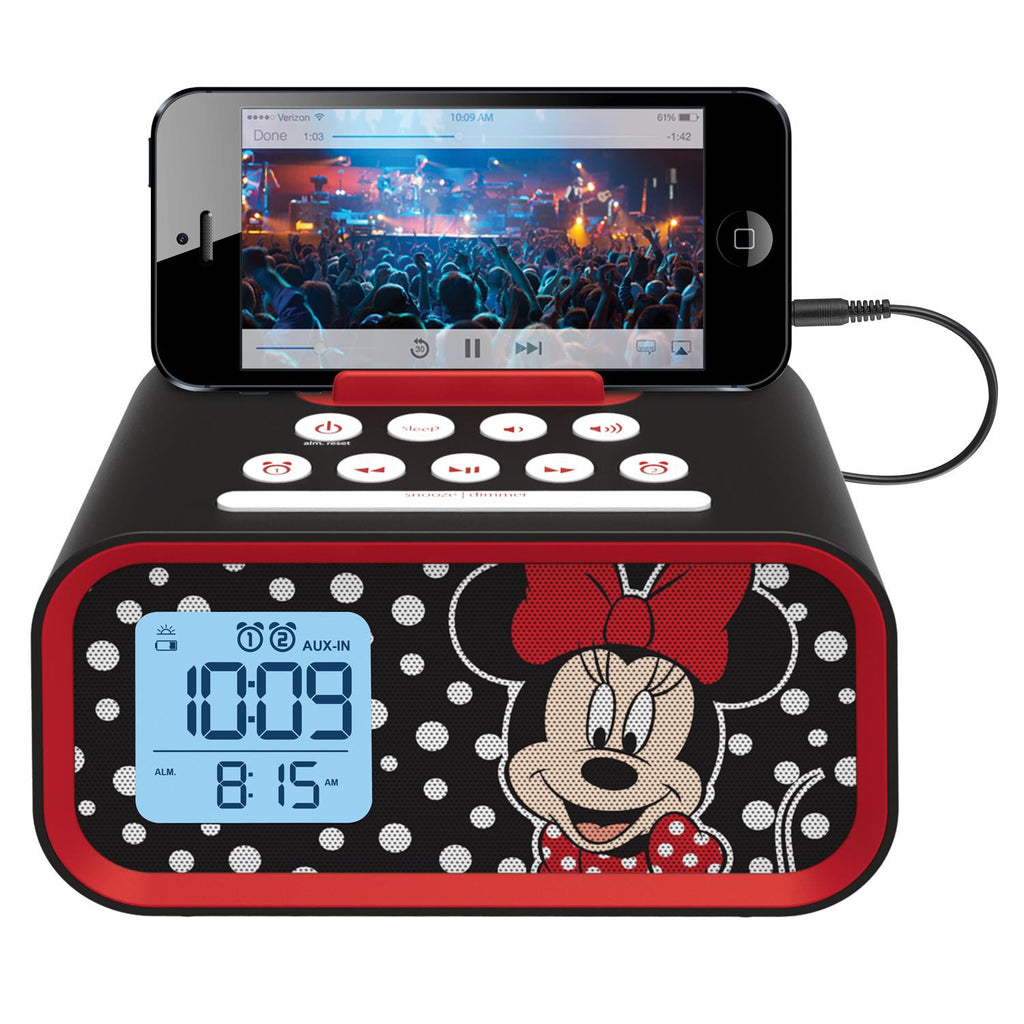 Minnie Mouse Line In USb Alarm Clock