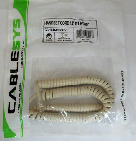 Gcha444012-fiv - 12' Ivory Handset Cord