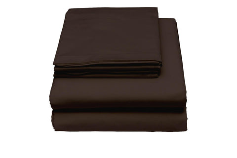 4pc Full Sheet Set In Chocolate Brown