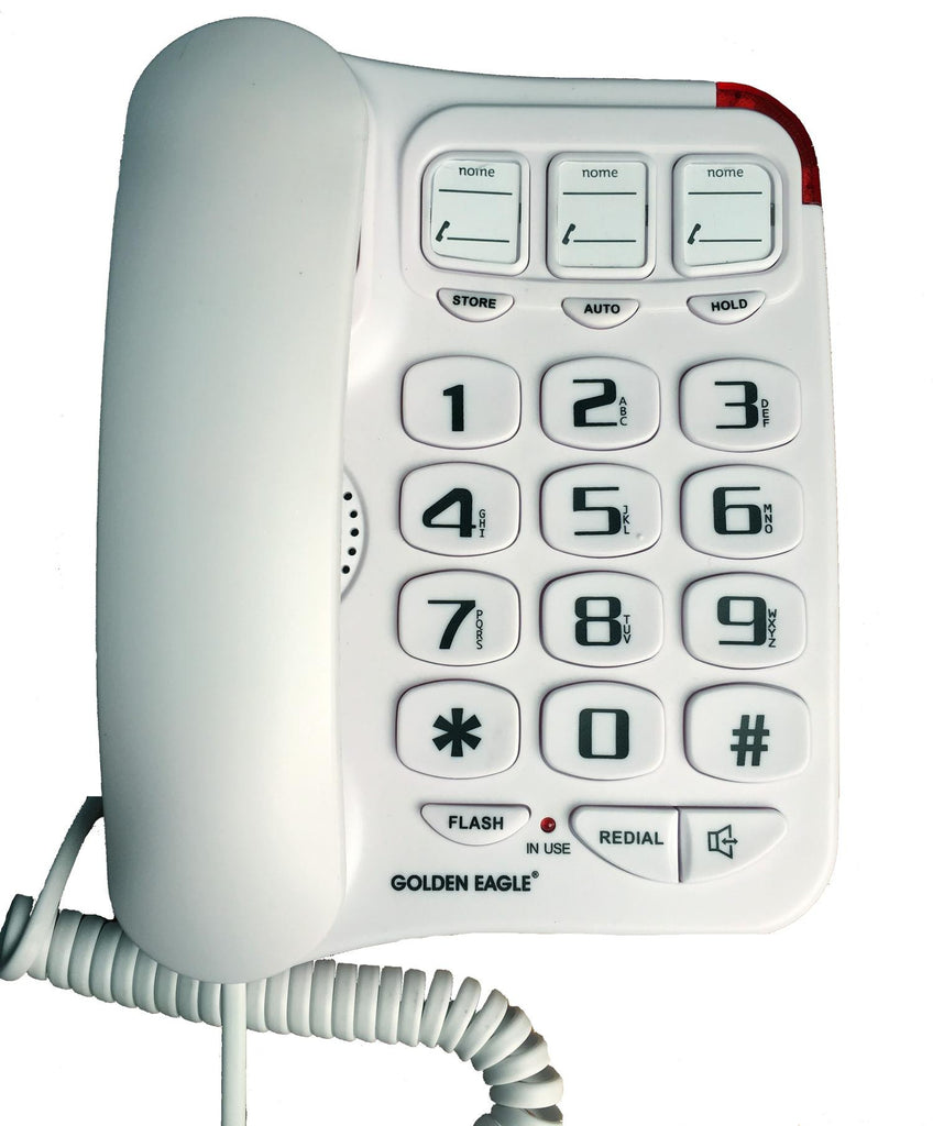 Big Button Phone With Speakerphone White