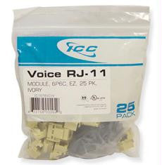 Ic1076vciv - 25pk Cat3 Jck 6con. - Ivory