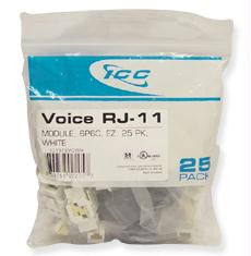 Ic1076vcwh - 25pk Cat3 Jck 6con. - White