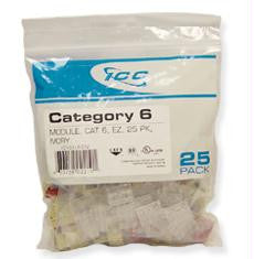 Ic107l6civ - 25pk Cat6 Jack - Ivory