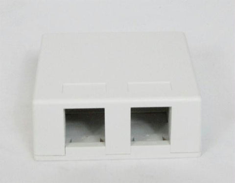 Surface Mount Box- 2-port- 25pk- Wh