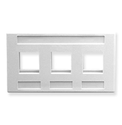 Faceplate- Furniture- 3-port- White