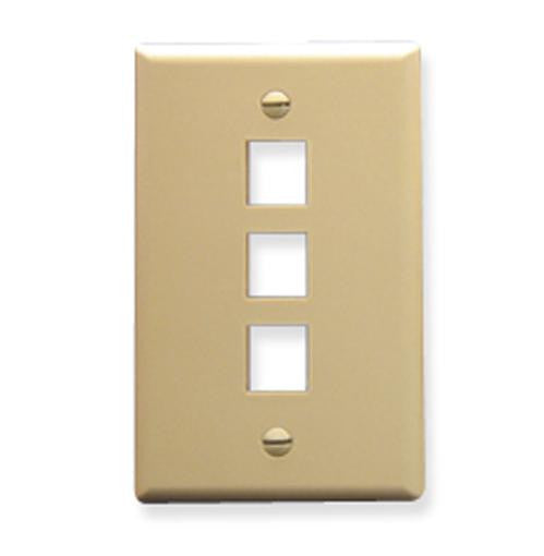 Faceplate- Oversized- 3-port- Ivory