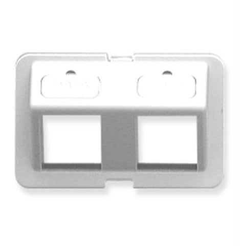 Bezel- Elite- Angled- 2-port- White