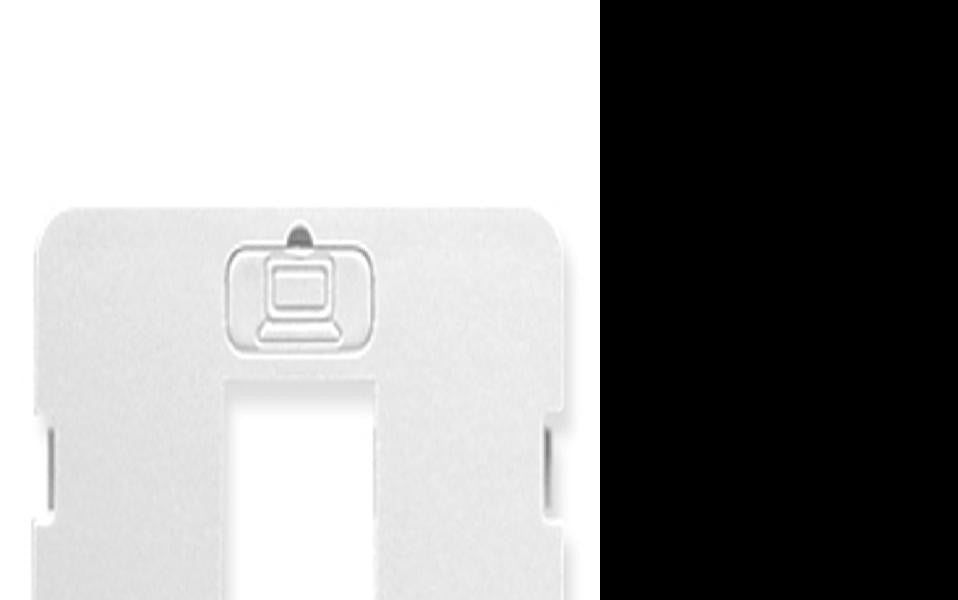 Bezel- Elite- Flat- 1-port- White