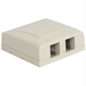 Surface Mount Box- Elite- 2-port- White