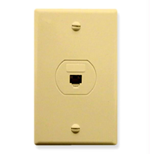 Wall Plate- Designer- Voice 6p6c- Ivory