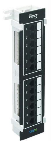 Patch Panel- Vertical- Cat 5e- 12-port