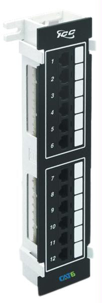 Patch Panel- Vertical- Cat 6- 12-port