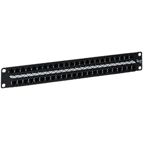 Patch Panel- Cat 6- Feedthru- 48-p- 1rms