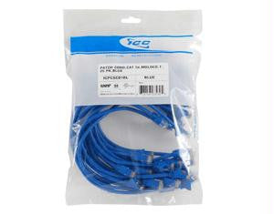 25 Pk Patch Cord- Cat 5e- 1ft- Blue