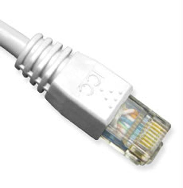 Patch Cord- Cat 6- Molded Boot- 3'  Wh