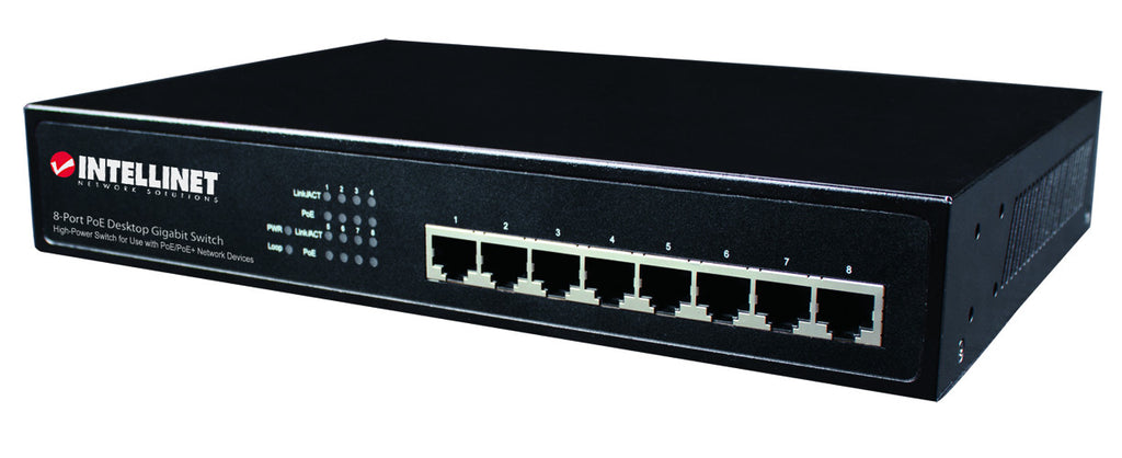 8 Port Gigabit Switch All Poe+ Desk