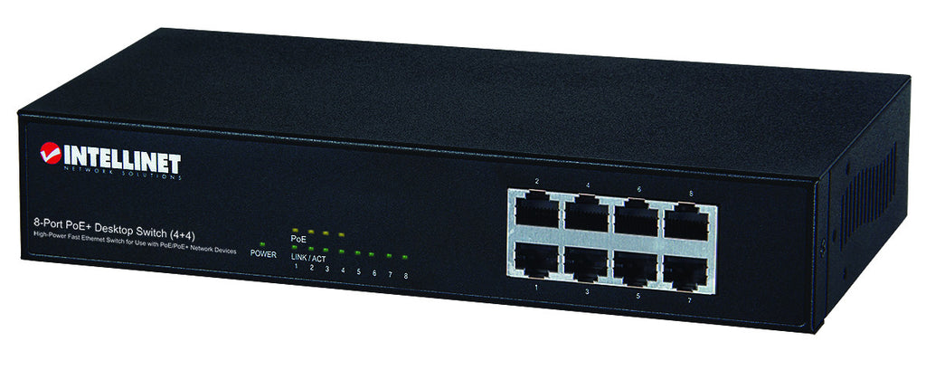 8 Port Gig Switch W-4 Port Poe+ Desk