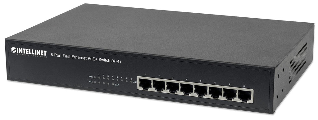 8 Port 10-100 Switch With 4 Port Poe+