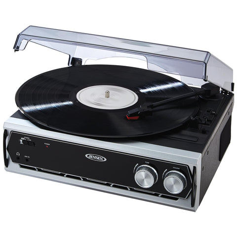 3-speed Stereo Turntable With Speakers