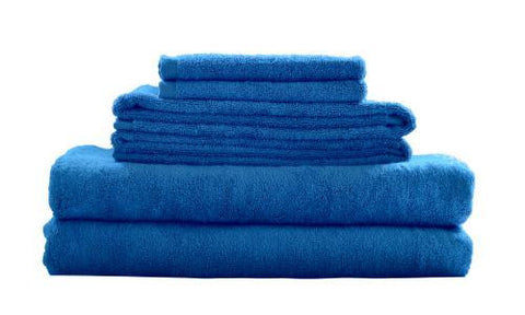 Bamboo Fiber 6pc Towel Set Blue