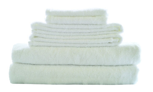 Bamboo Fiber 6pc Towel Set White