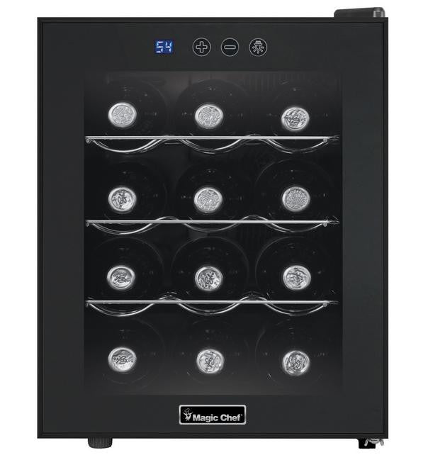 12 Bottle Wine Cooler  Black