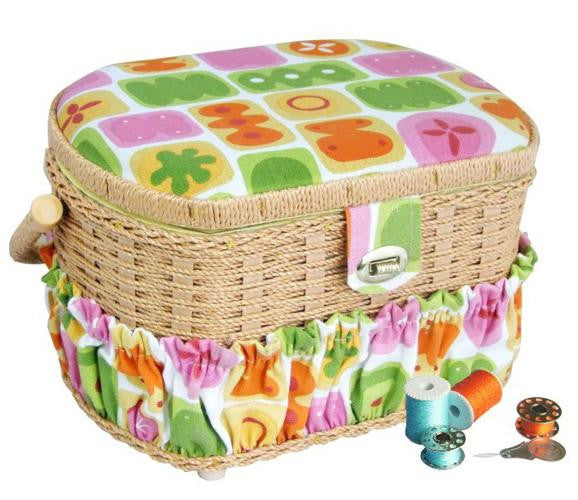 Sewing Basket With 41-pc Sewing Kit