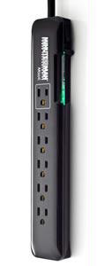 Slimline 6 Outlet Surge Strip- 1080j