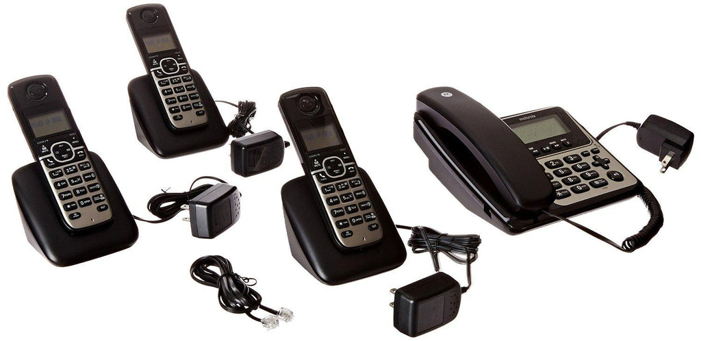 Corded-cordless 3 Handsets Answering Sys