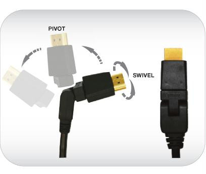 12 Foot Pivoting Hdmi Cable