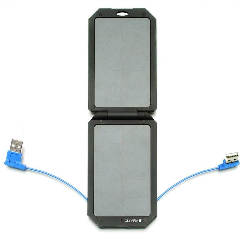 Solar Power 5500mah Charger With 2 Outpu