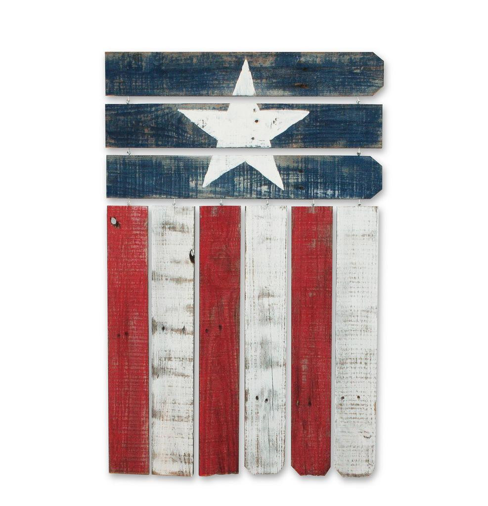 Reclaimed Wood Americana Flag Wall Art