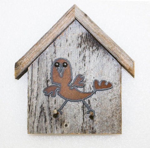 Birdhouse And Key Holder- Wacky-bird