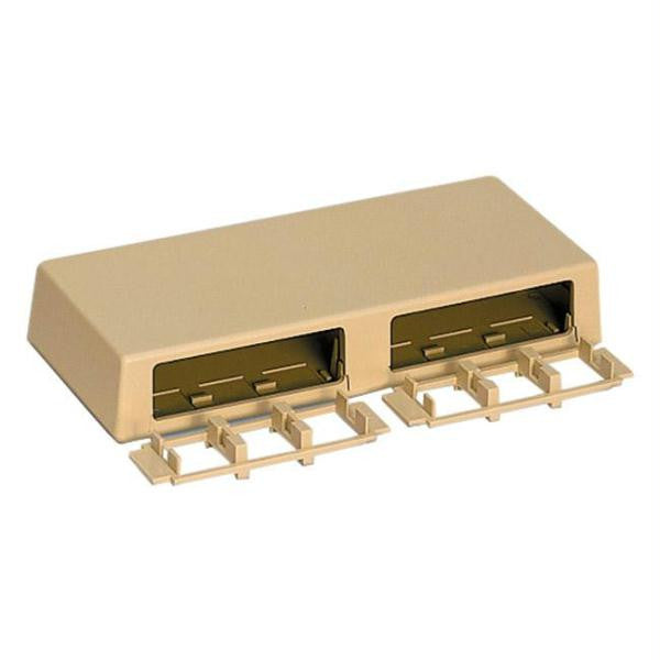 Housing Surface Mount 6 Port Ivory