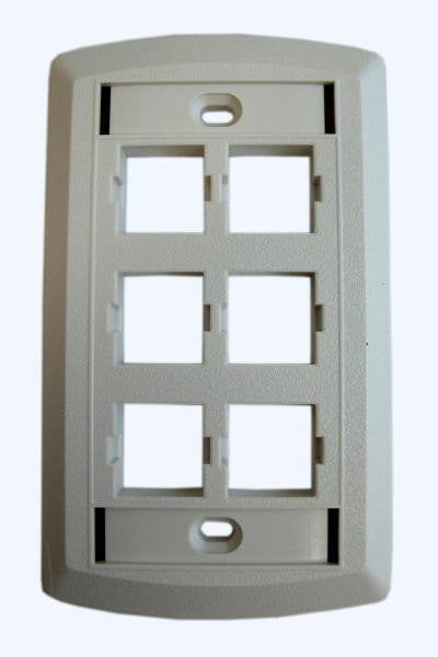 Suttle 6 Outlet Face Plate-white