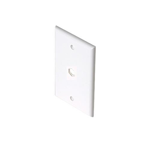 Tv White 1-hole Wall Plate