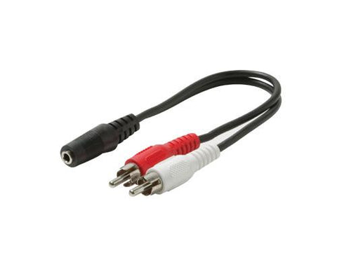 6-inch Y 2-rca Plugs-3.5mm Stereo