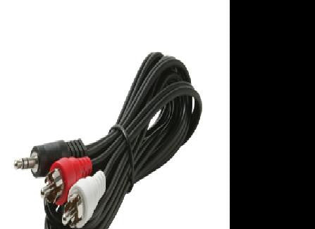 6-feet Y 2-rca Plugs-3.5mm Stereo