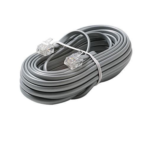 6c 7' Silver Modular Line Cord