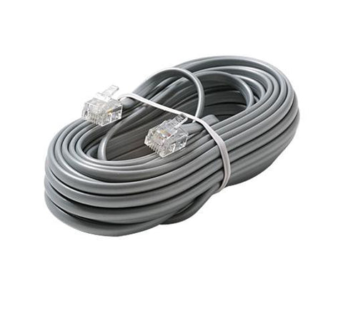 6c 15' Silver Modular Line Cord