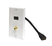 Standard Hdmi Pigtail  F Jack Wall Plate