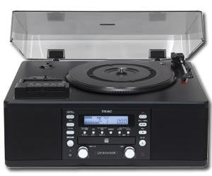 Cd Recorder Cassette And Turntable Black